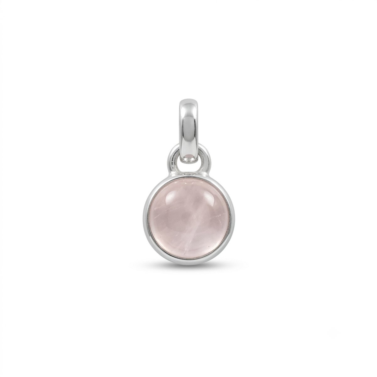 House of Jewels - Kleine Rozenkwarts Hanger - 925 Zilver