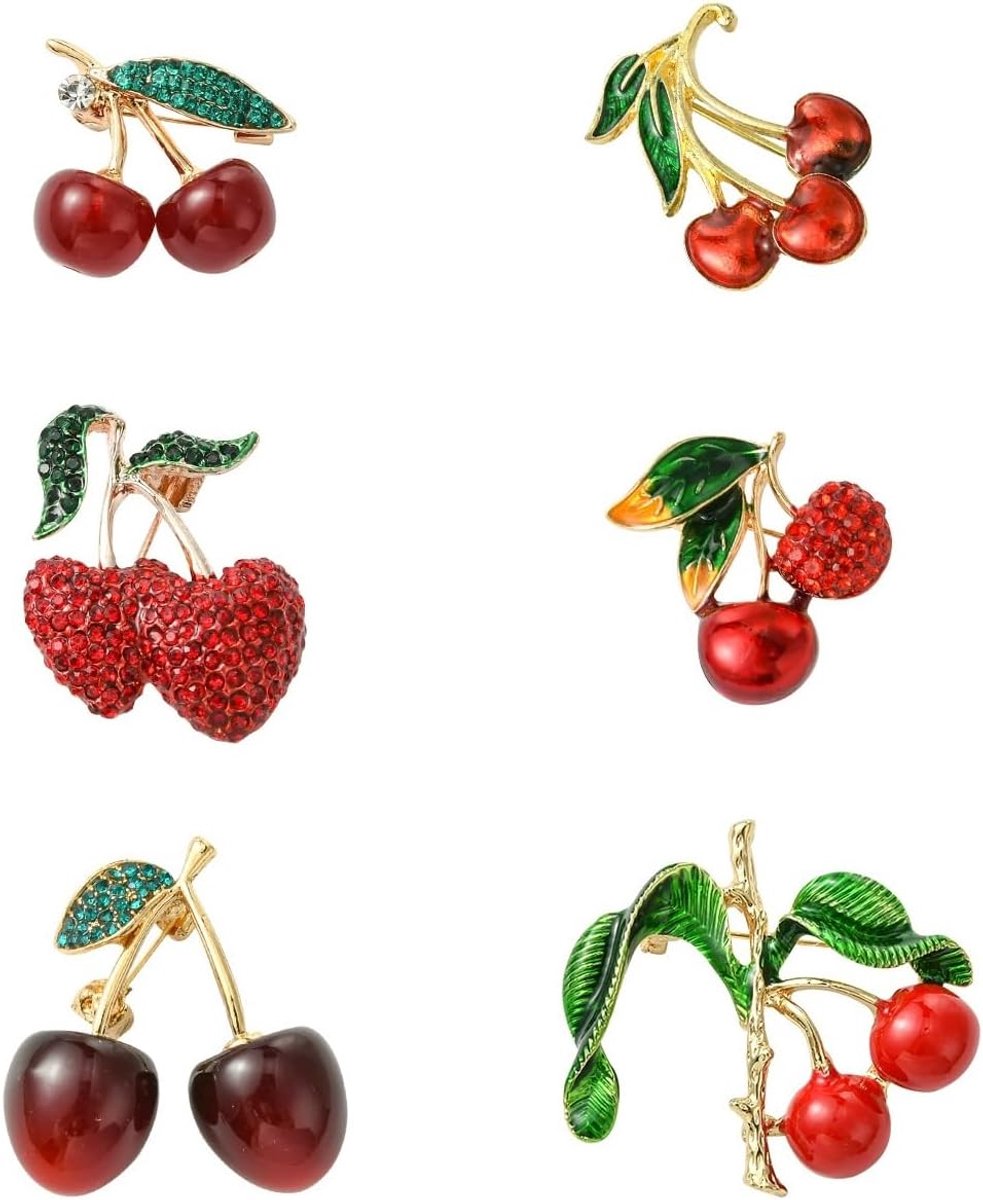 Gemengde Stijlen Broche Fruit Cherry Aardbei Vlinder Pins Bulk Voor Jurk Broches Tas Ornamenten Accessoires