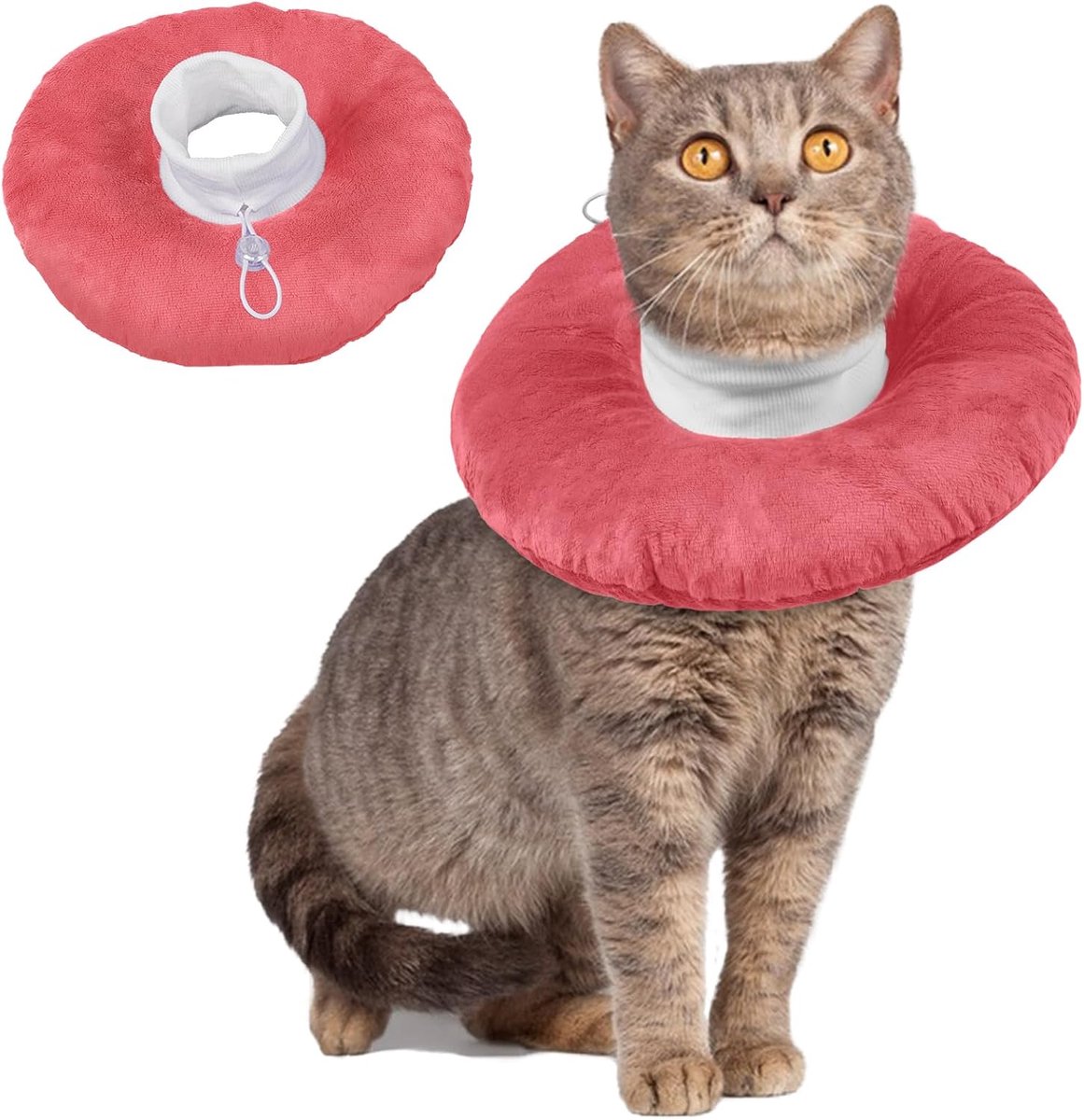 Herstelhalsband voor katten, kegel om te stoppen met likken, kittenkegels, zacht en praktisch na operatie