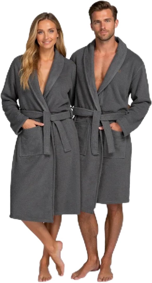 Badjas, uniseks, 100% katoen, Oeko-Tex, badjas voor dames en heren, Amerikaanse badstof, 420 g/m², zacht en zeer absorberend