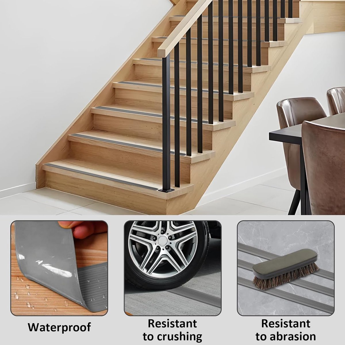 Traptreden Antislip Voor Buiten En Binnen, Douchestickers, Boten, Hellingen, Grijs, 5 x 3 cm