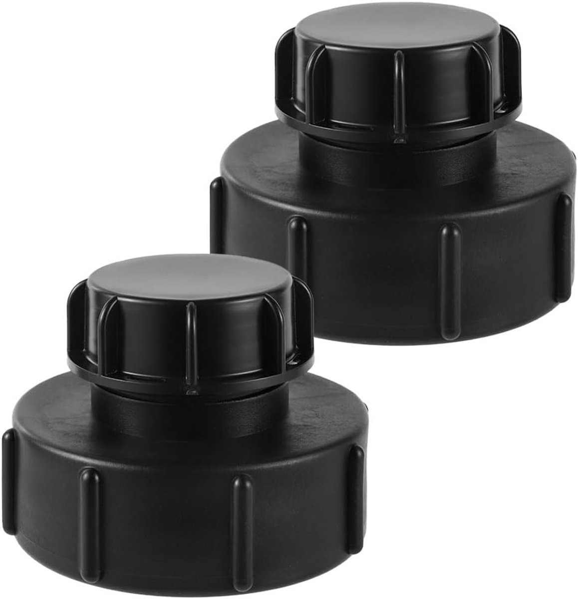 Tank Slangkoppeling, IBC Tank Adapter, 2 stuks S100x8 te verminderen naar S60x6 grof draad met S60 IBC Tank Tankdeksel Eindkappe Adapter Waterkraan Tuinslang Voor 1000l Watertank