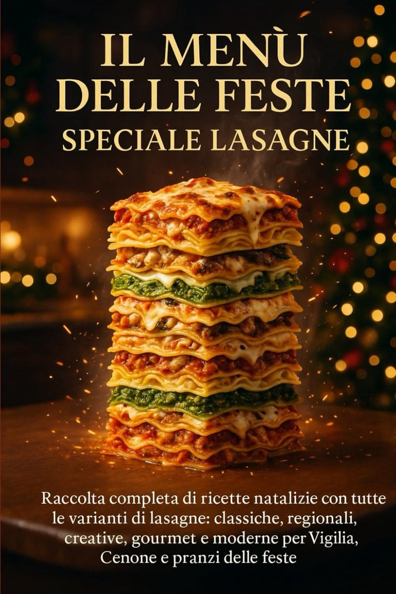 Menù delle Feste – Speciale Lasagne.Raccolta completa di ricette natalizie con tutte le varianti di lasagne:: regionali, creative, gourmet e moderne per Vigilia, Cenone e pranzi delle feste.