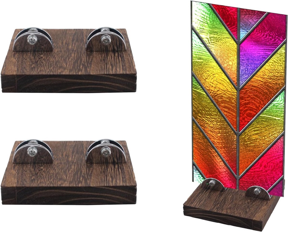 4 stuks mini verstelbare houten ezel voor glaskunstwerken, 8 mm, bordenstandaard, fotostandaard, fotostandaard, standaard voor keramische tegels, borden, foto's, verzamelstukken, 10 x 10 x