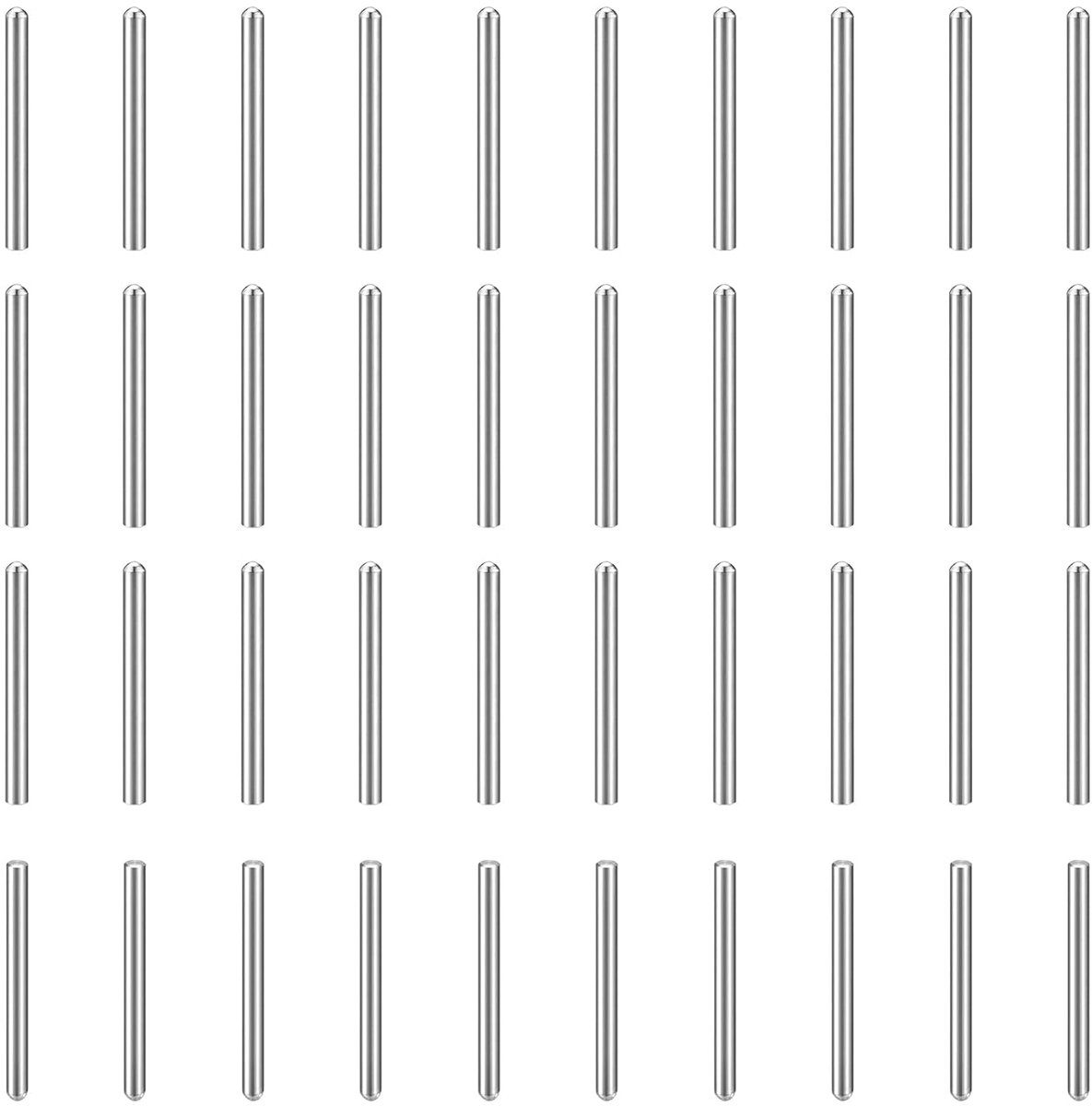 150 stuks 0,8 mm x 8 mm plugpennen 304 roestvrij staal cilindrische ronde kop planksteunen bouten paspoort voor boekenkast, kast, meubelcomponent GB831 zilver