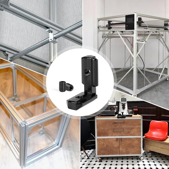 20 stuks binnenhoekconnectoren aluminium profiel, 3030 T-groef, 90° L-vormig profiel, aluminium hoek, T-sluiting, hoekconnector voor 30-serie, Europees standaard aluminium profiel met 40 — afbeelding 4