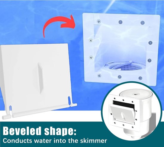 skimmerklep, zwembad-skimmerklep, zwembadskimmer reserveonderdelen voor inbouw skimmer, reserveonderdeel voor opbouwzwembad — afbeelding 5