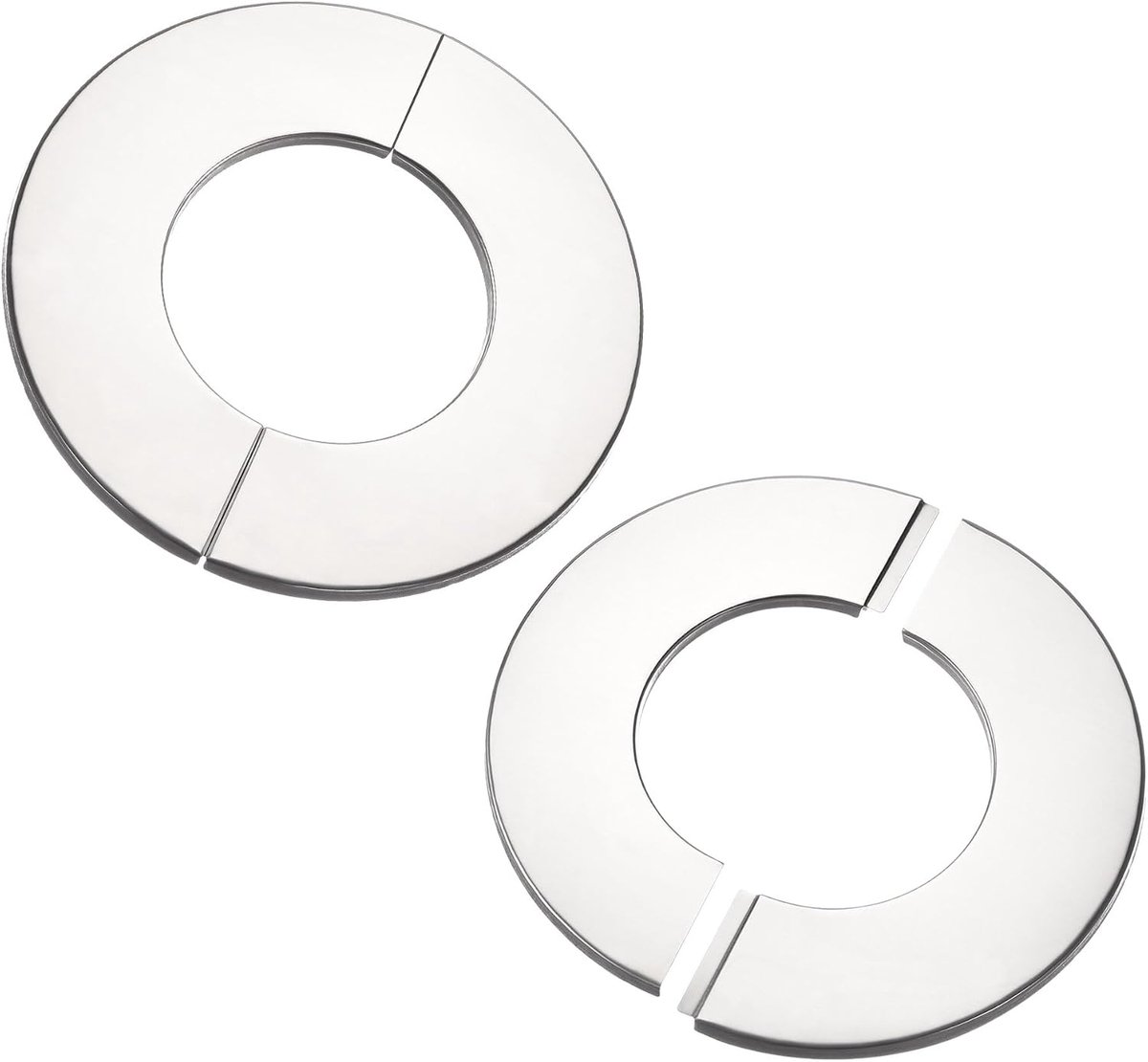 Wandafdekplaat met sleuf, ronde afdekplaat van roestvrij staal voor buizen met een diameter van 60 mm, 2 stuks
