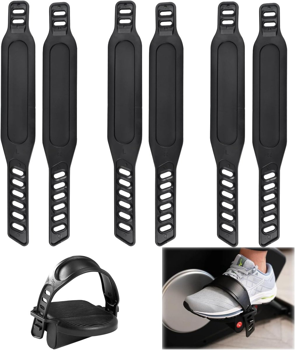 3 paar rubberen trapbanden | universele pedaalband voor hometraining en hometrainer, zwart