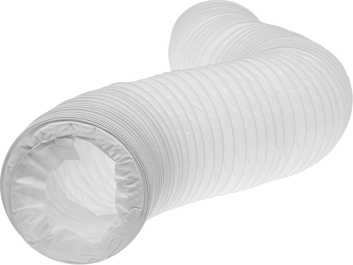 Systems Ø100mm 3m lange PVC flexibele slang met staaldraad binnen. Flexibele luchtleidingen voor ventilatie. Flexibel verwarmings-, koel- en ventilatiekanaal
