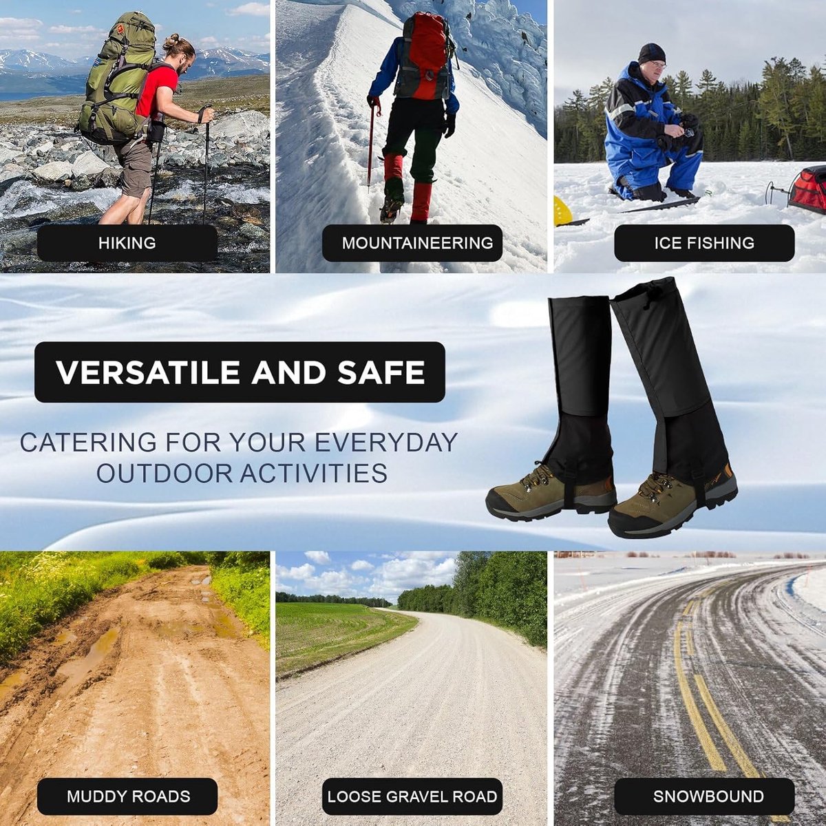 Beenkap, Heren Beenkap, Wandelen, Waterdichte Beenkap, Wandelen, Outdoor Waterdichte Beenkappen voor Skiën, Trekking, Wandelen, Alpinisme, Boerderij, Tuinieren