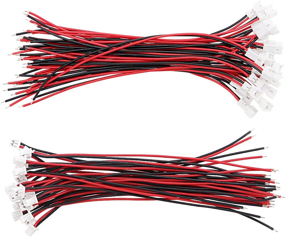 25 Paar JST 1.25mm 2-Pins Micro-Elektrische Mannelijke en Vrouwelijke Connectorstekker met Kabel 10cm