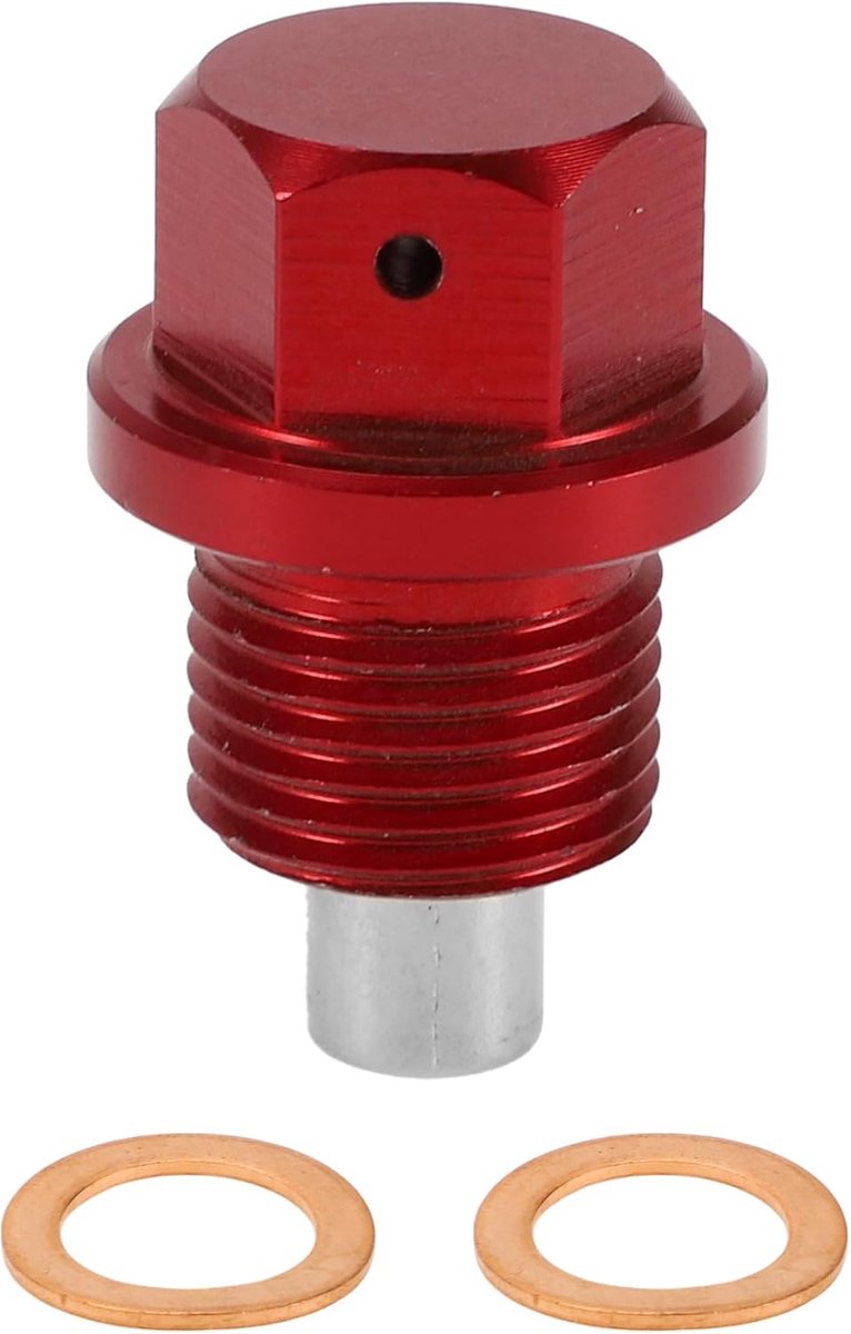 1 Set Universele Lekvrije Aftapplug Oliebehuizing Draatreparatie Met Magnetische Pakking Aluminiumlegering Rood Koper M14X1,25