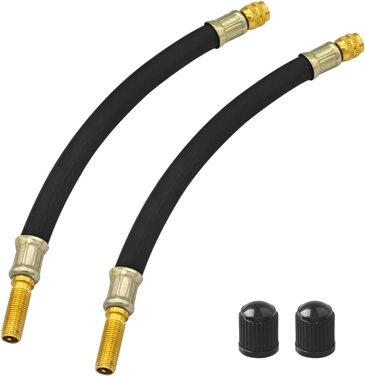 2 stuks rubberen ventielverlenging voor banden, bandventielverlengingsadapter, standaardventielverlenging voor auto, vrachtwagen, motorfiets, aanhanger, fiets (160 mm)