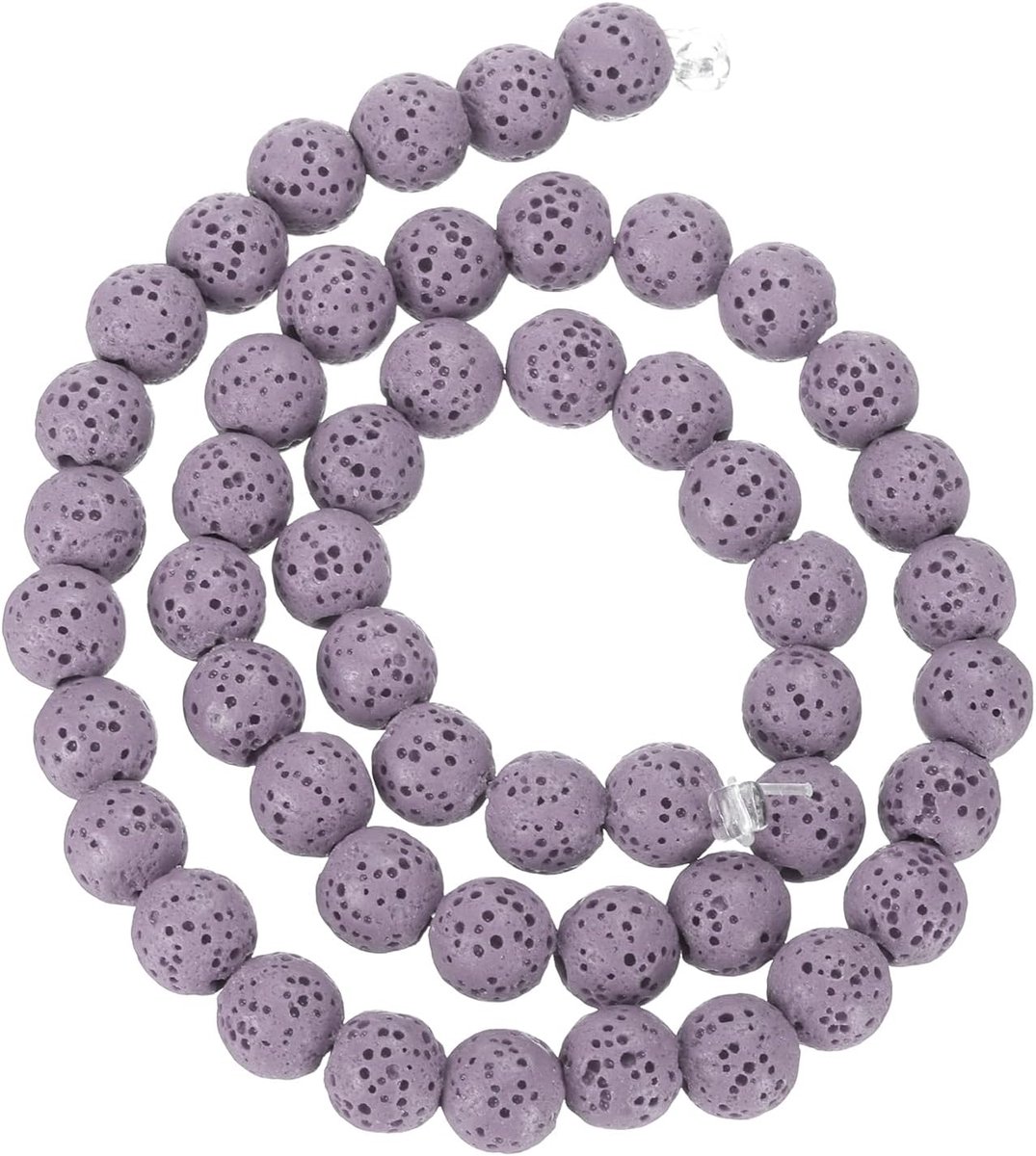 Kralen, 8 mm, diffuser voor etherische oliën, ronde losse kralen van vulkaansteen voor doe-het-zelf sieraden armband (1 streng, 51 stuks)