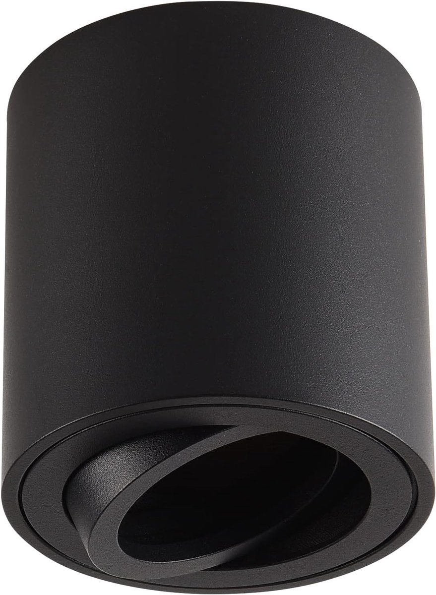 opbouwlamp opbouwlamp plat draaibare spotlamp 230V plafondlamp met GU10-fitting plafondspot plafondlamp opbouw lamp aluminium downlight rond zwart