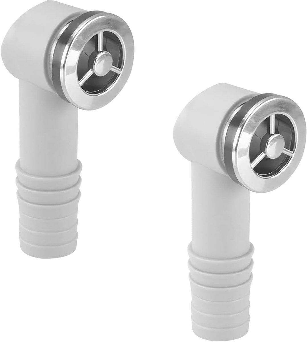 2 Stuks Overloopkoppen, 36 x 36 mm Ronde Interface, Vervangende Accessoires voor Keramische Gootsteen, Marmeren Gootsteen