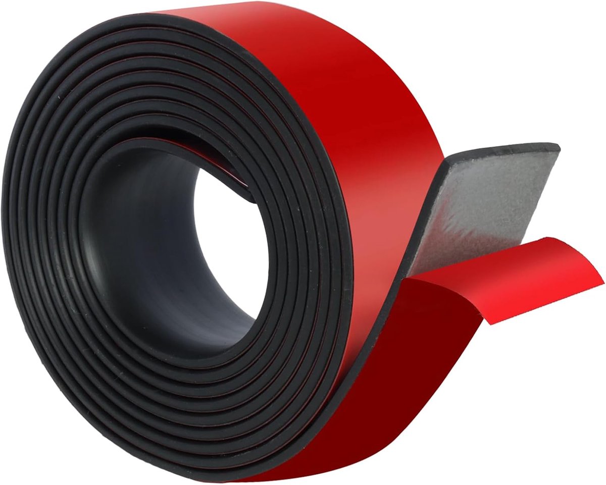 Rubberen strips, zelfklevend neopreen, rubberen plaat, 50 mm (b) x 1,5 mm (d) x 3 m (l) massief rubberen profiel voor doe-het-zelf afdichtingen, vloerbedekkingen, bescherming, isolatie, afdekking