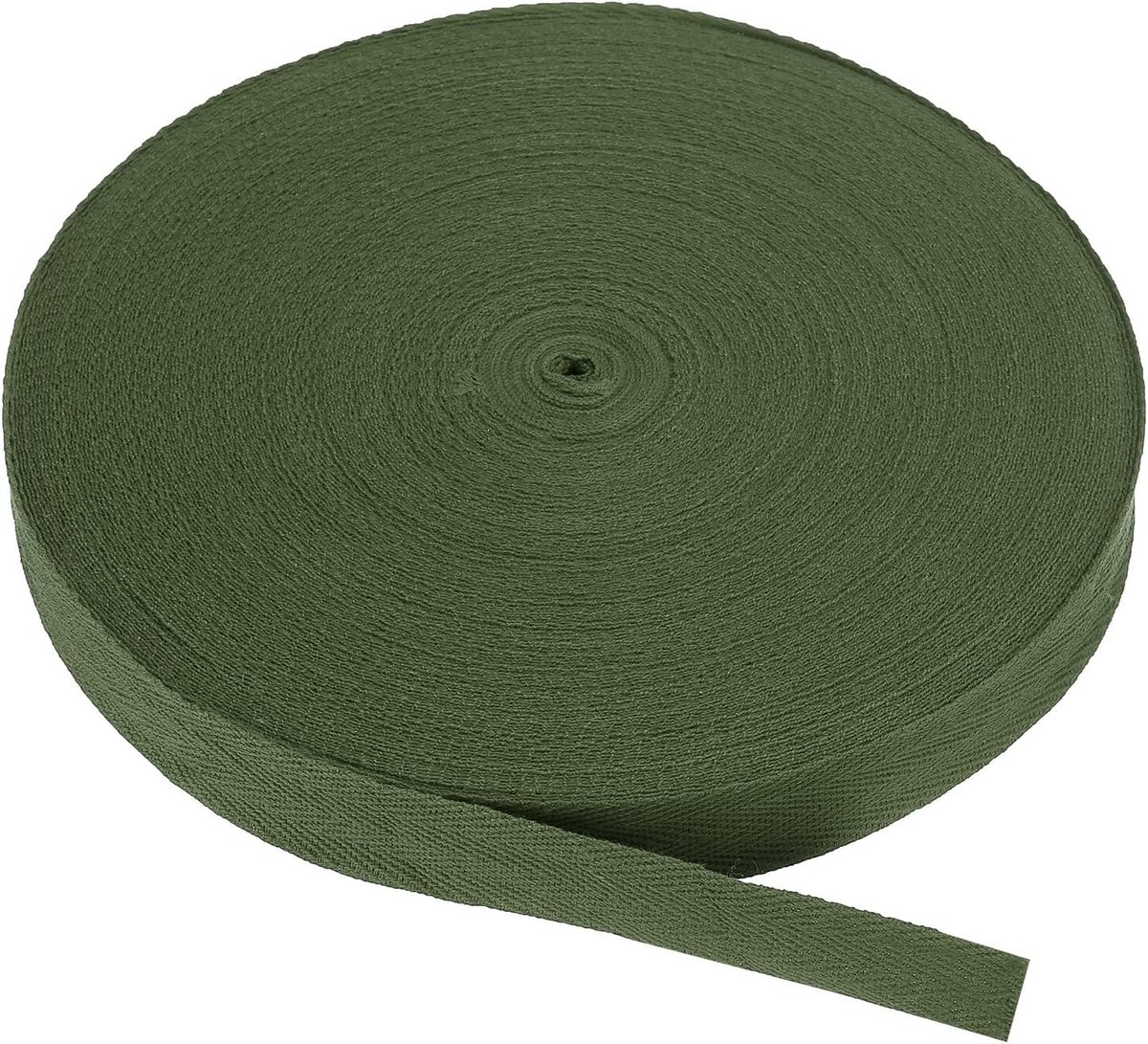 Katoen Twill Tape 3/4 Inch 50Yards Katoen Lint Bias Binding Tape Visgraat Tape Voor Naaien Binding Gift Wrapping Craft Diy Leger Groen
