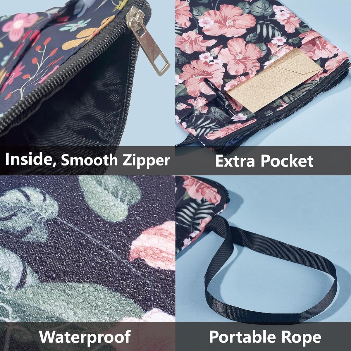 craspire Boekomslag met vogels, granaatappel, boekhoes, botanische takken en bladeren, wasbare stof, notitieboek, zakbescherming met ritssluiting en extra hoes, tas voor boekenliefhebbers