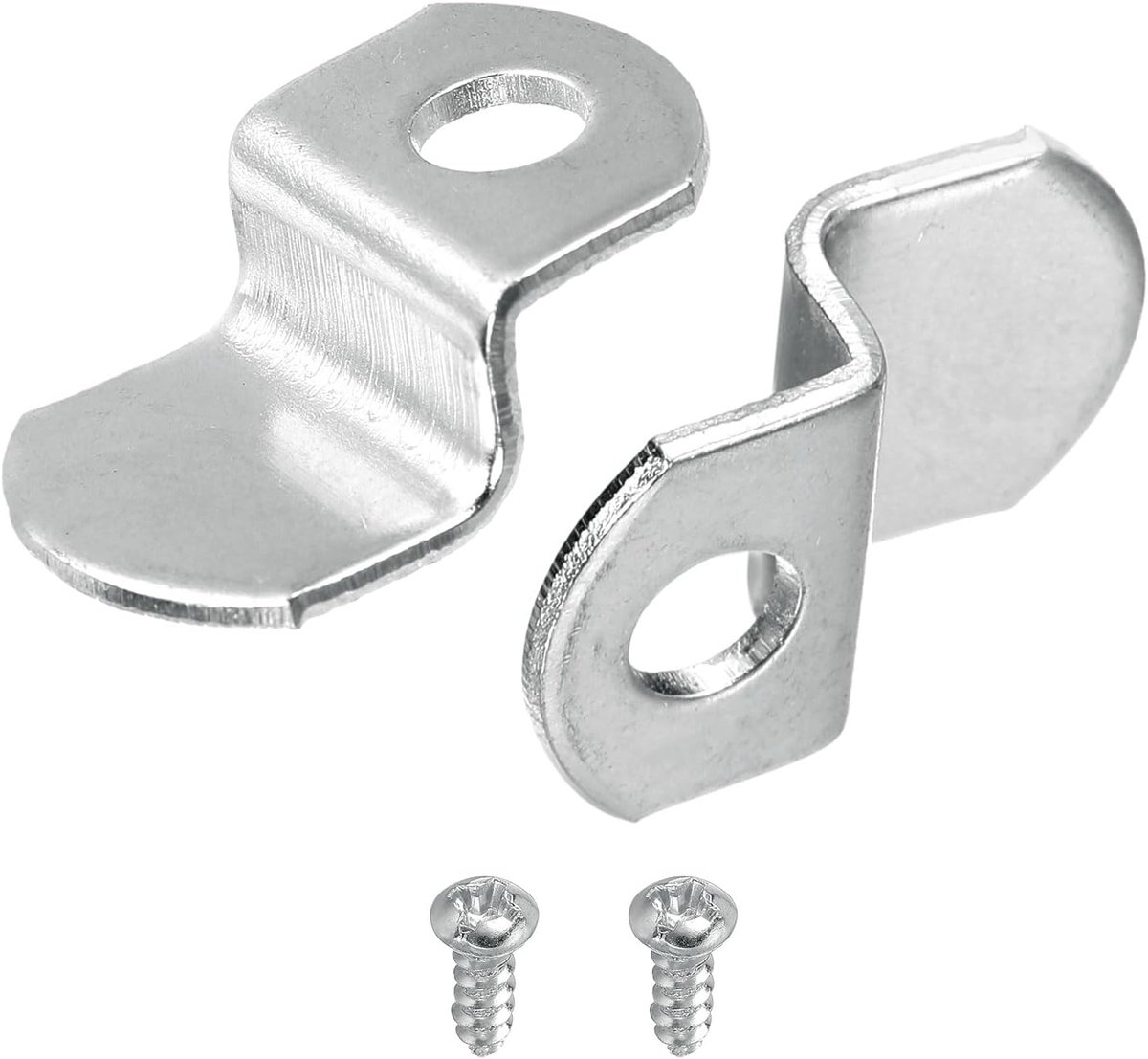 20 stuks 1/4 inch offset-clips voor canvas, spiegel voor fotolijst, clip voor montage op canvas in Z-vorm met 1 bevestigingsgaten met schroeven, zilver