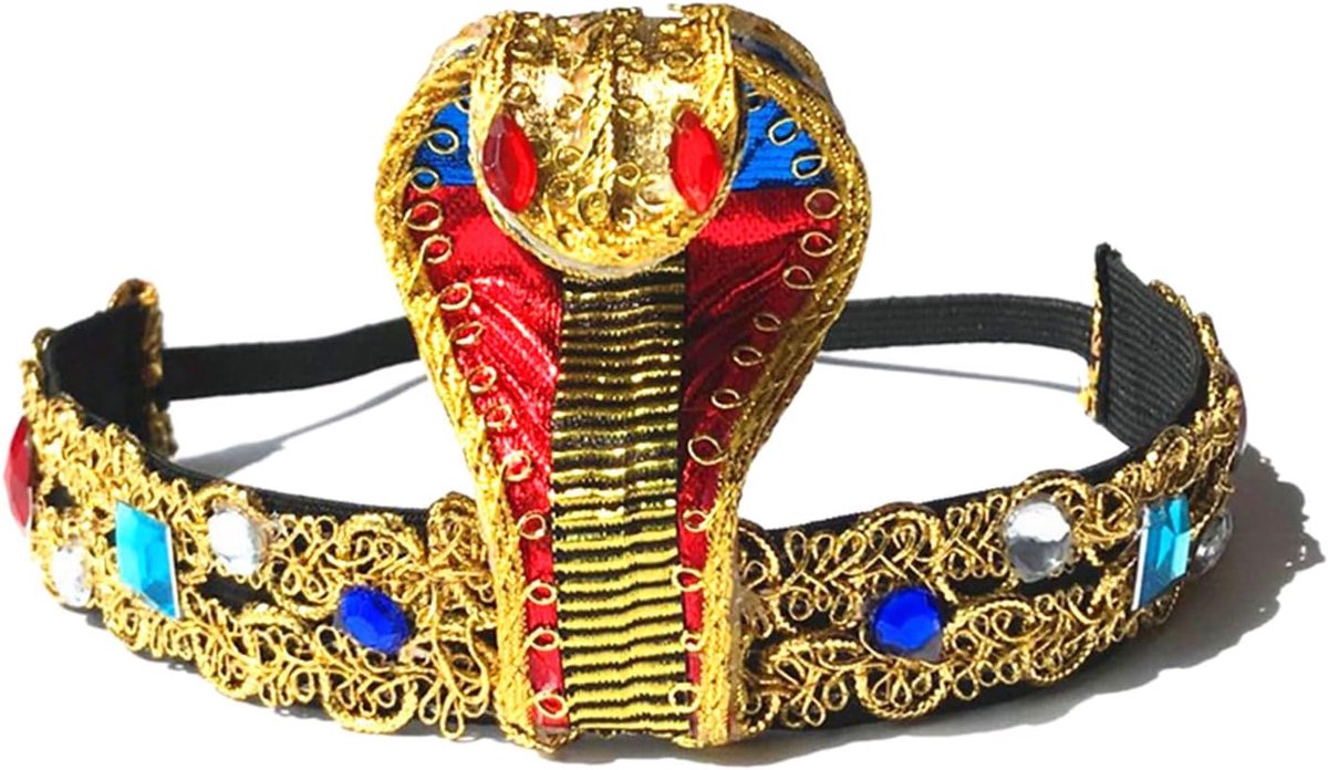 Egyptische slang hoofdband Egyptische kostuum accessoires, Medusa hoofddeksel voor vrouwen Egyptische hoofdtooi Cleopatra hoofddeksel cobra kroon voor Halloween kostuums vintage feestdecoratie