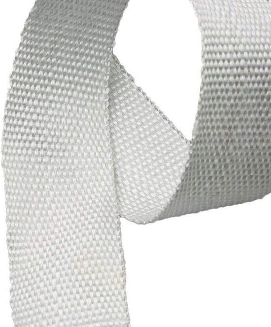 5cm x 5m Glasvezel Wit Motorfiets Thermische Band Uitlaat Tape Band Hittebeschermingsband Uitlaatpijp Isolatie Uitlaattape Uitlaatband Auto met 6 Kabelbinders — afbeelding 4