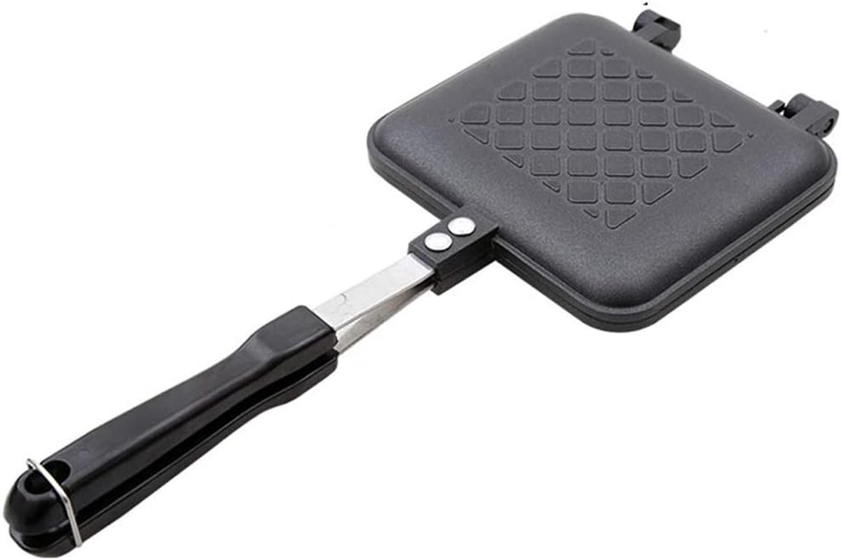 sandwich-ijzer-maker, anti-aanbaklaag voor ontbijtset, fornuis, broodrooster, afmetingen voor 2 stuks toast op Camp Pie ijzer (15 cm x 14 cm x 3 cm)