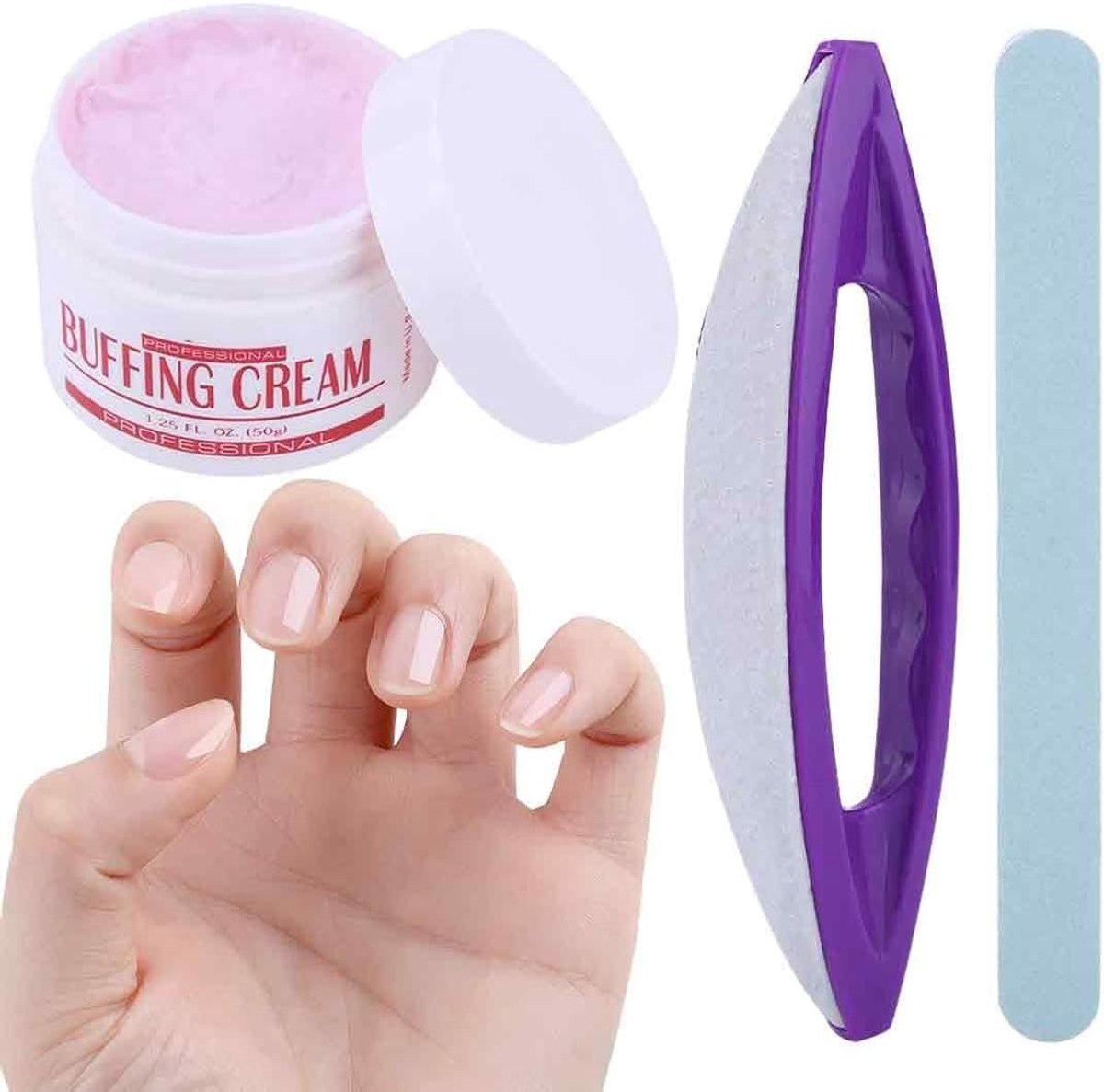 Nagelvijl met was - professionele kwaliteit - 50 g polish - voor een stralende manicure - SnelShoppen