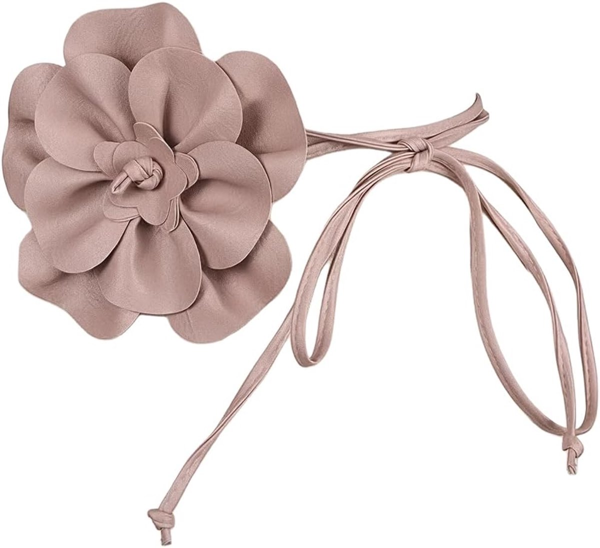 6mm PU Lederen Skinny Taille Riem Zwart Boho Bloem Lederen Touw Kwastje Tailleband Dunne Elegantes Grote Bloem Decor Riemen Slanke Taille Band Band voor Vrouwen Jurk Shirts Bruiloft