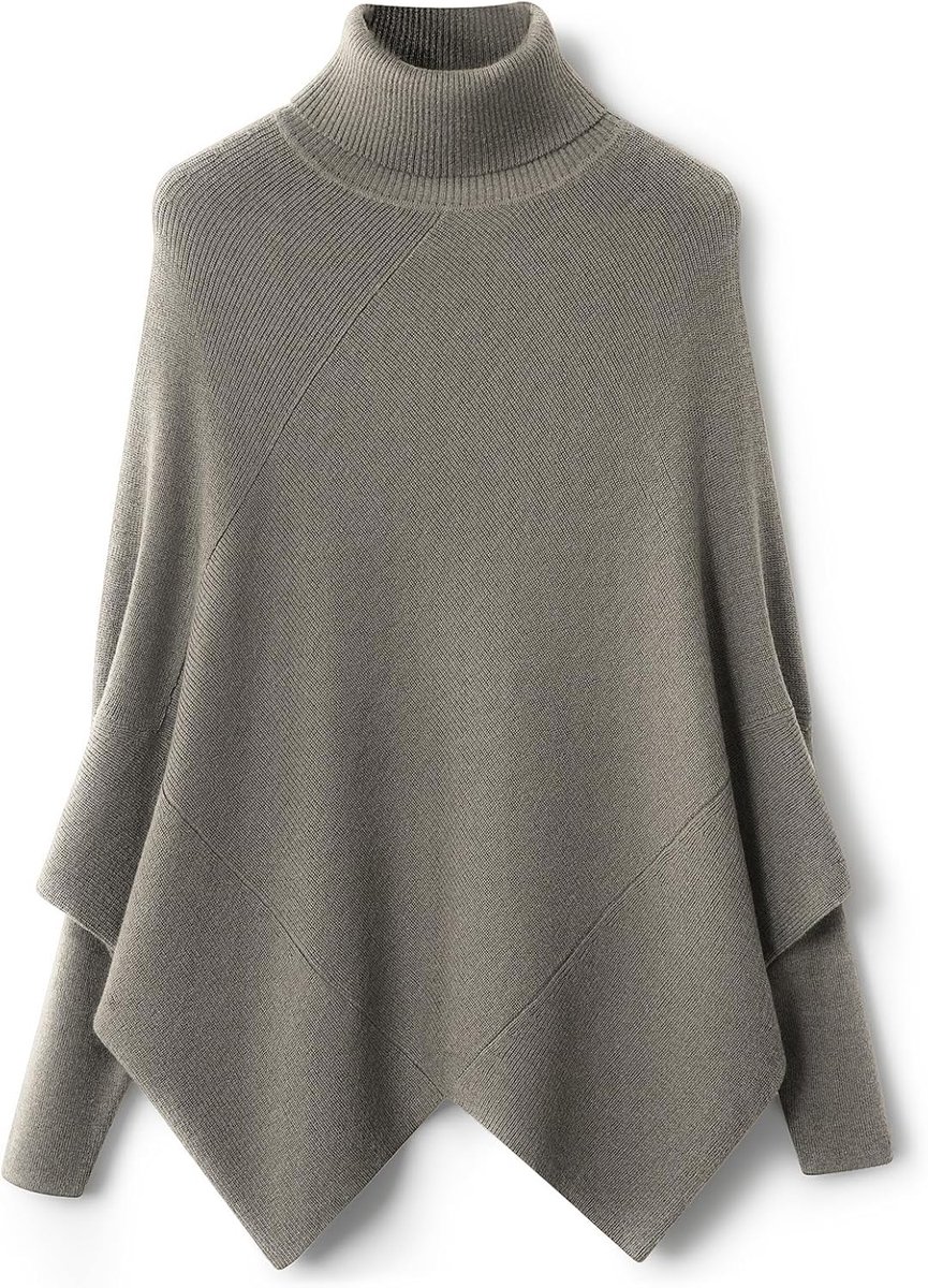merinowolmix oversized trui 2025 herfst winter rolkraag vleermuismouwen gebreide trui