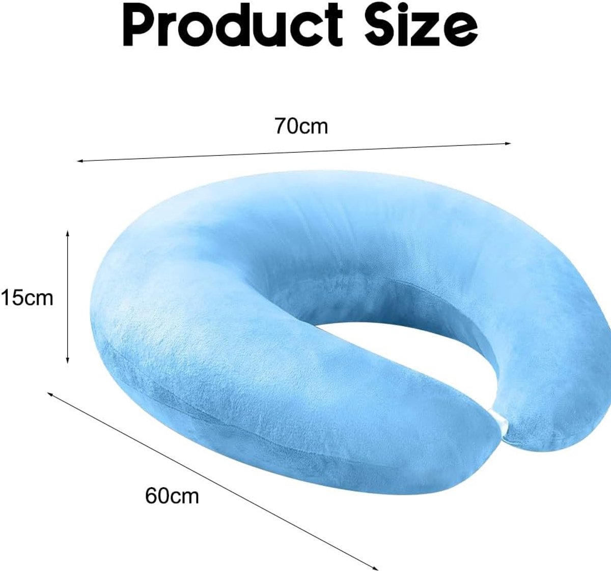ergonomisch kussen, haakkussen, steunkussen, gaming kussen, ergonomisch gaming-armkussen, licht, draagbaar, verlicht spanningen (blauw)