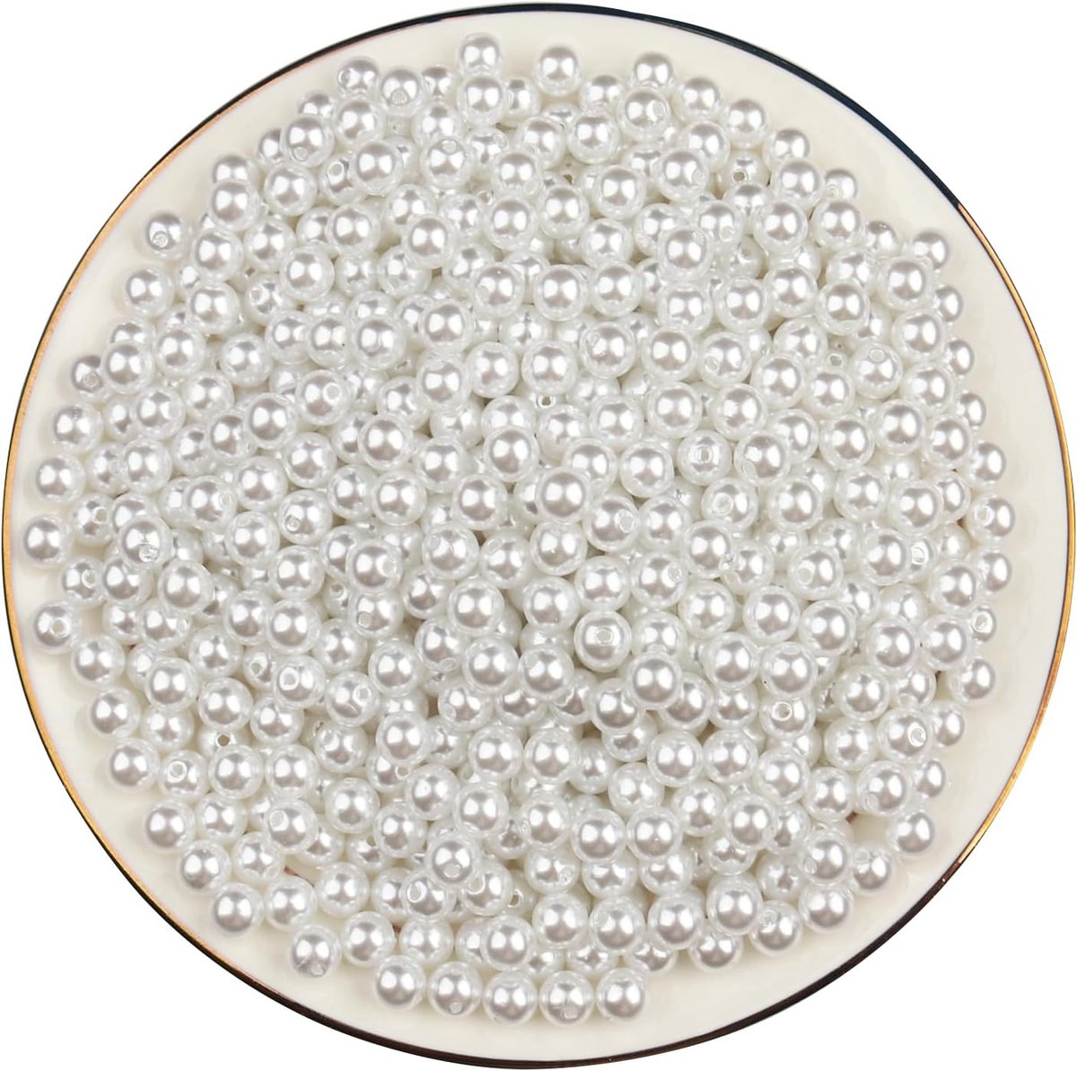 Kunstparels, 600 stuks 8mm Ronde Losse Parels voor DIY Projecten, Cadeaus, Sieraden Maken, Vaasvulling, Make-up Doos & Bruiloftsdecoratie