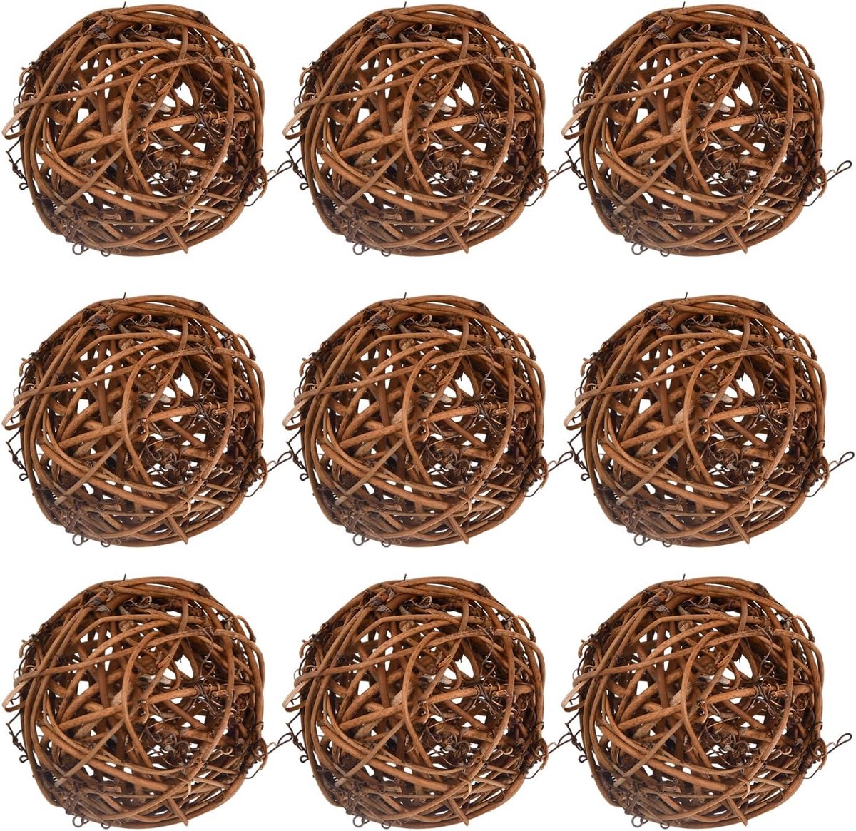 Speelgoed voor kleine dieren, 6 cm, grasspeelgoed voor konijnen, hamsters, vogels, kauwspeelgoed, lekkernijen, gevlochten rietje, speelgoed voor kleine dieren