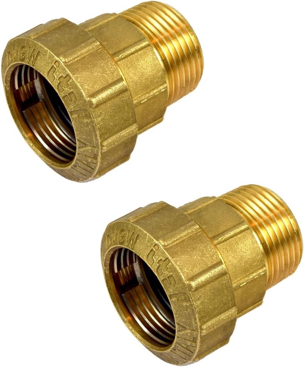 2 stuks messing fitting wandhoek 90 ° 1/2 inch binnendraad, voor 20 mm PE-buis als wandhouder met montageplaat voor waterbuis in tuin of huis (messing wandhoek 90 ° 1/2 inch IG, 2 stuks)