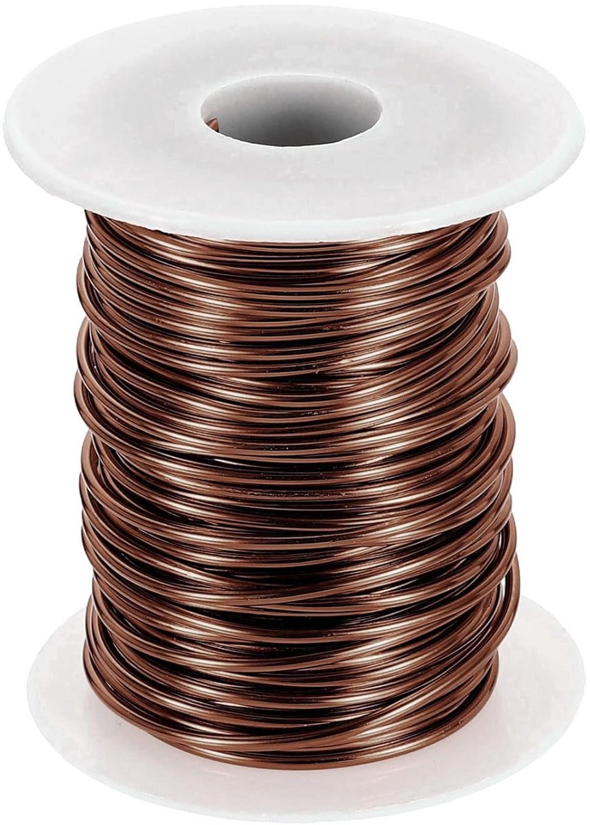 Draad, 12 gauge aluminiumdraad, 2,0 mm x 30 m (D x L), flexibele buigzame aluminiumdraad, metaal, sieradendraad, bloemendraad voor sieraden, modelleren, knutselen, doe-het-zelf, brons