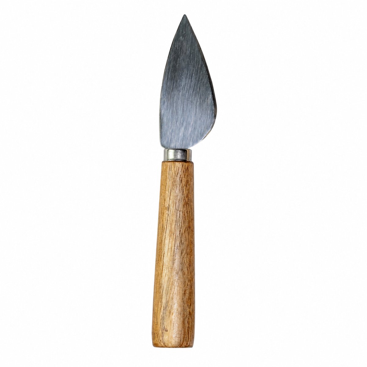 Kaasmes Mees – Eikenhouten Handvat en RVS Lemmet – Voor Zachte en Harde Kaas – 14,5 cm