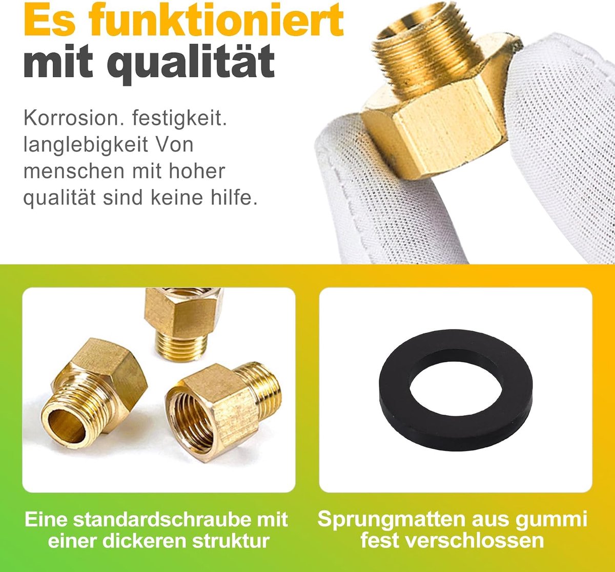 1/2 inch naar 1/4 inch aansluiting, gasslang adapter, gasflessen adapter voor Europa flessen, camping, grill, camper gasaansluiting