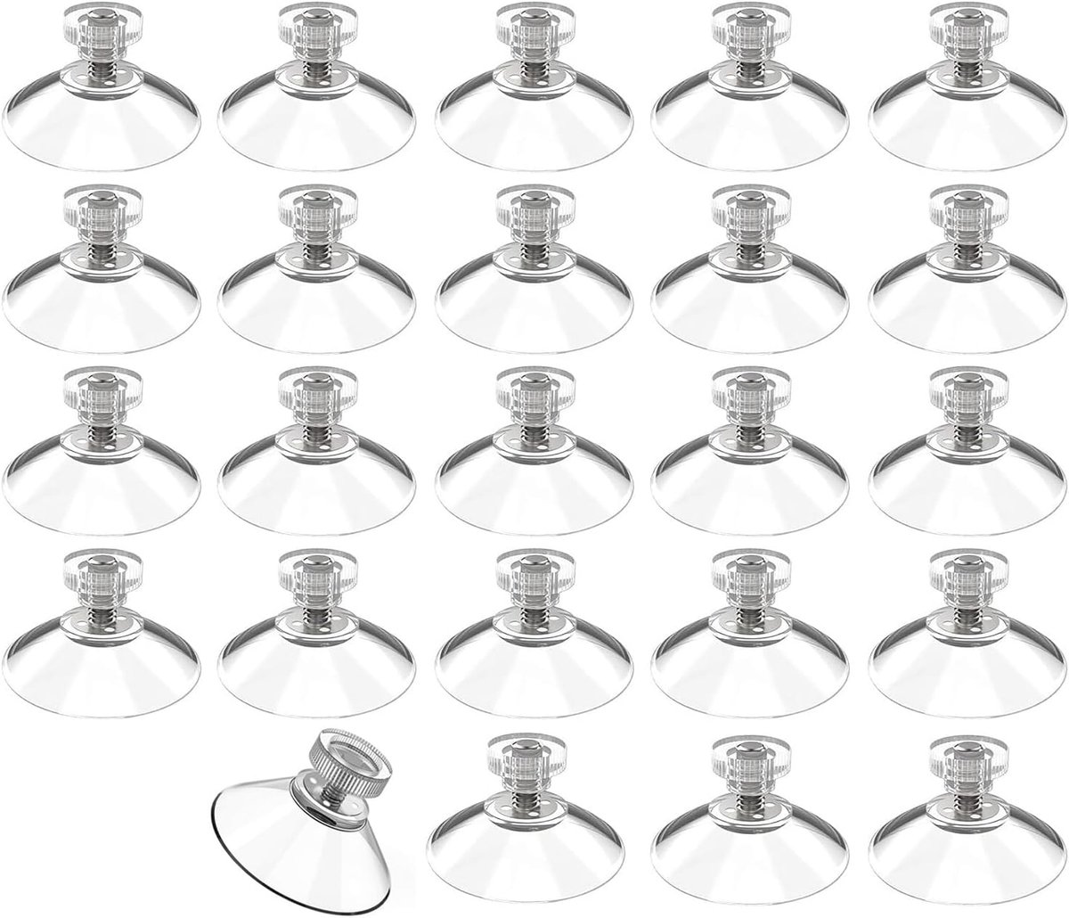 Zuignappen 30 mm met M4-schroefdraad, zuignap met transparante kartelmoer, 30 mm zuignappen, bevestiging zonder boren, M4-schroefdraad, zuignaphouder voor glas, ramen, badkamer