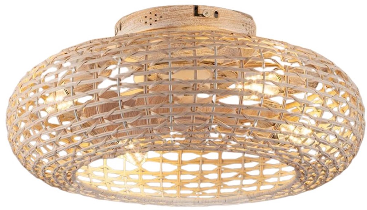 LNMsolutions® Ventilator Plafond - Ventilator - Ventilator Staand Afstandsbediening - Naturaal - 50cm x 23cm x 50cm