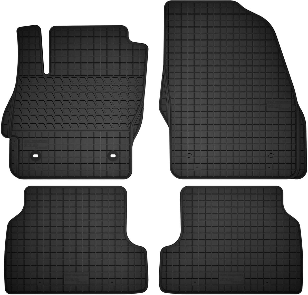 Vloermatten compleet compatibel met Ford Focus MK2 (2004 tot 2011) - 4-delige set zwart perfect passende vloermatten