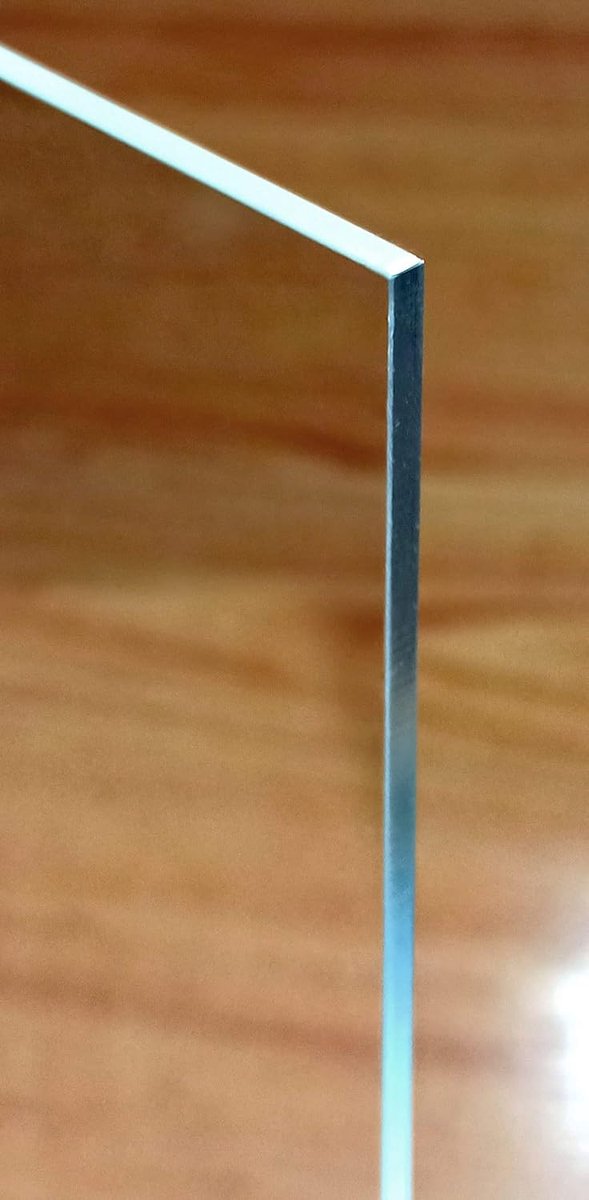 Plaat van transparant plexiglas, 3 mm, kleurloos, harde kunststof plaat (1 stuk, 29,7 x 42 cm)