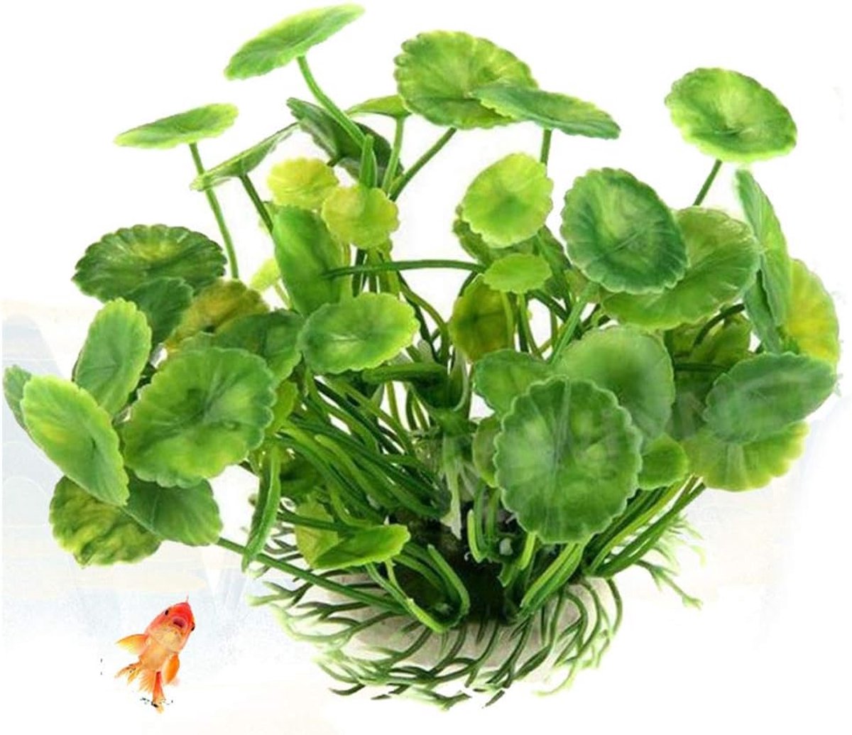 Pack van 5 kunstmatige aquariumplanten, klein formaat vis tank decoraties home decor plastic (groen)