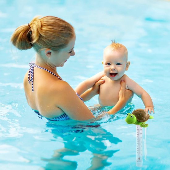 waterthermometer, zwembadthermometer met string, breukvast, waterthermometer, zwembadtemperatuur thermometer, drijvende zwembadthermometer voor aquaria, zwembaden, spa — afbeelding 2