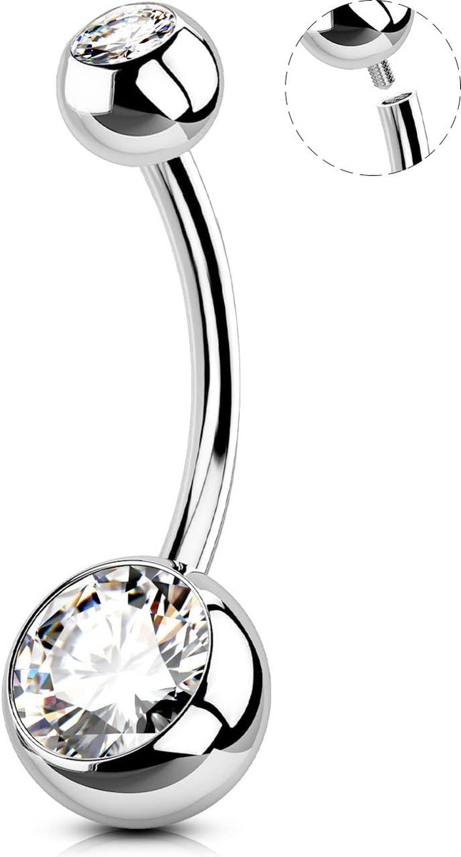 Body Piercing Inwendig buikstaafjes 10 12 14 mm navelstaafjes 14G 316L roestvrij staal navelstaafjes extra lange navelpiercing sieraden navelpiercing navelring