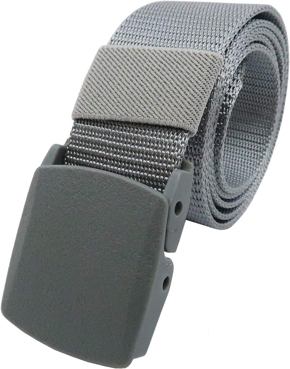 riem, nylon, verstelbaar, 120 cm, gesp van kunststof, nikkelvrij, anti-allergisch, Grijs, 120