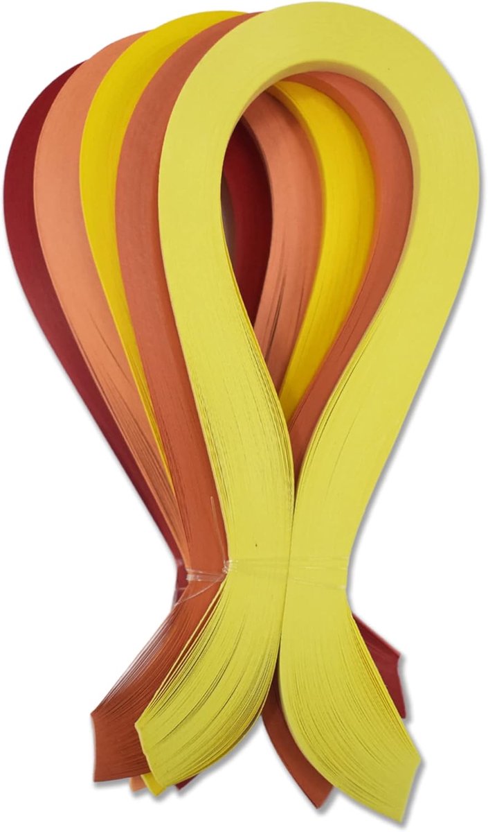 Gele Quilling papieren strips voor knutselwerk - 500 Quilling Strips 5 mm 30 cm lengte - Papier Quilling voor het decoreren van kaarten, geschenkzakken, fotolijsten en scrapbooking