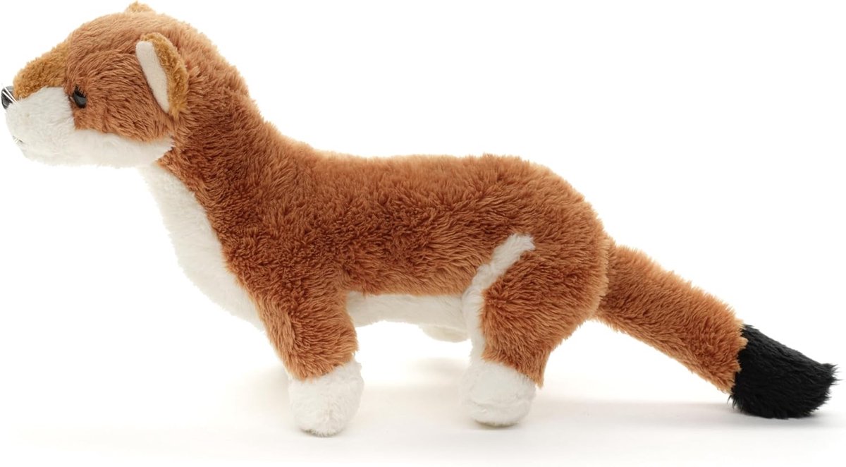 - Wiesel Plushie - 22 cm (lengte) - pluche marter - pluche dier, knuffeldier