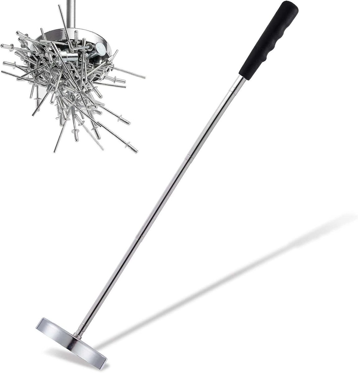 Magnetische telescoopstang, uittrekbaar, tot 15,8 kg, verstelbare telescopische magneettang van 21,5 - 83,8 cm, voor het herstellen van metalen voorwerpen