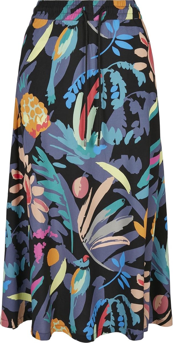 Classics Dames viscose midi-rok, Blackfruity, L
